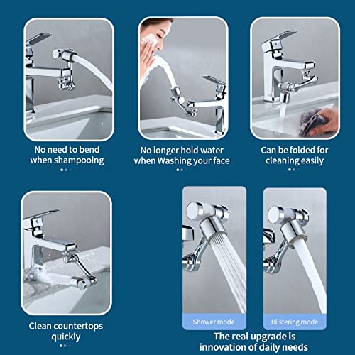 2023 New 1080° Rotating Filter Faucet Extender,Pp Cotton Filter Faucet, Universal Splash Filter Faucet, Water Filter Faucet For Kitchen Bathroom, Swivel Faucet Aerator With 2 Water Outlet Modes #TOP5
