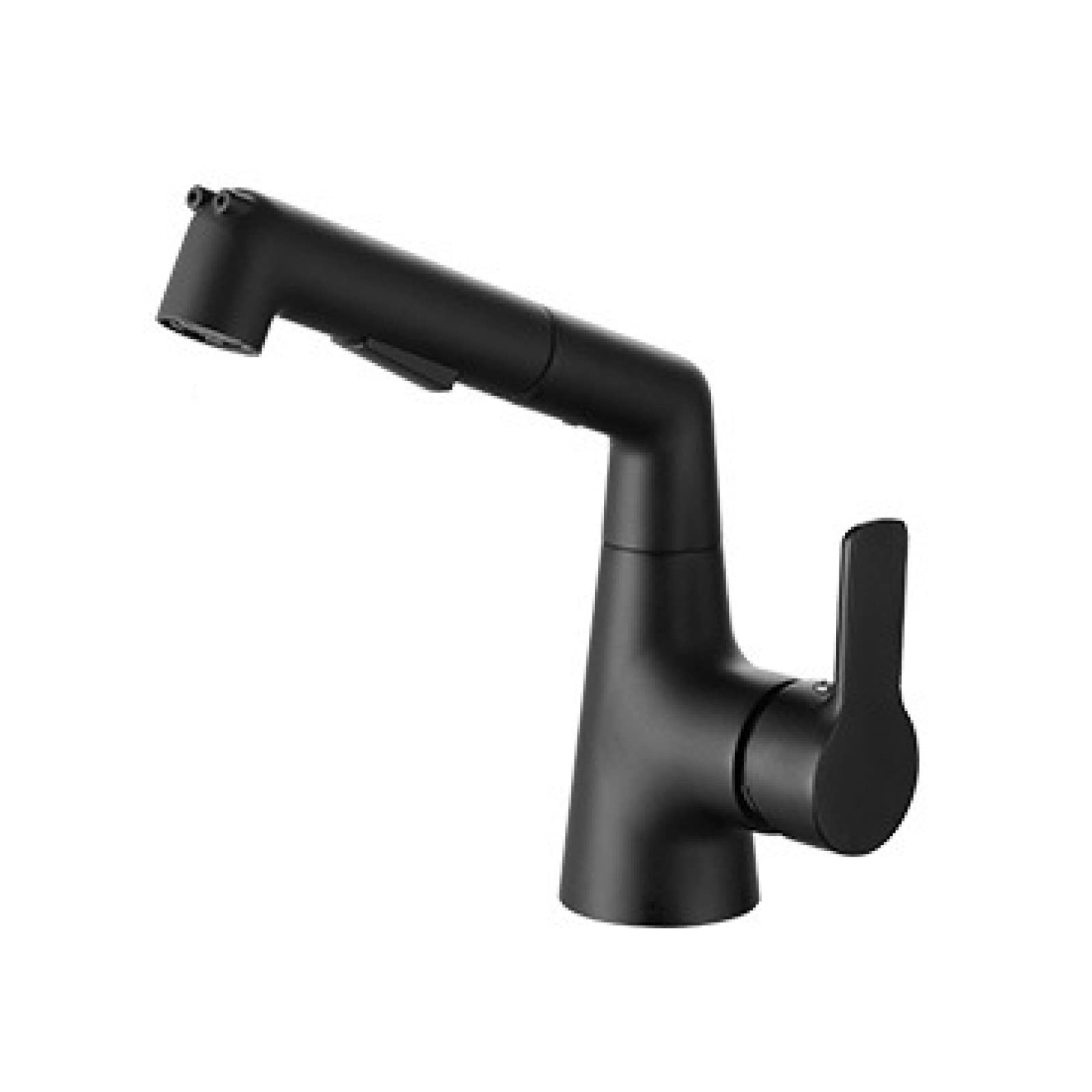 Robinet mitigeur en laiton pour lavabo avec douchette rétractable moderne - 7