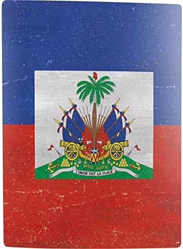 Skinit Decal Gaming Skin Compatible with PS5 Digital Edition Bundle - Haitian Flag Distressed Design