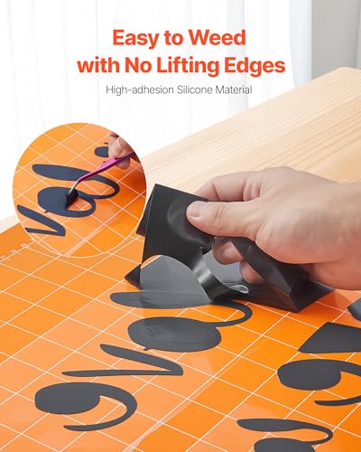 Image of VEVOR Heat Transfer Vinyl, 12 in x 70 ft, Glossy Black HTV Iron on Vinyl Roll, Easy to Cut and Weed, Strong Adhesion, Compatible with Cutting Machines, for Various Materials, T-Shirts, Pillows, Hats
