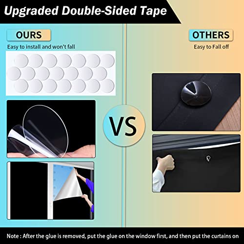 Vanten Portable Blackout Curtains,118" X 57" Blackout Shades Cut To Size To Fit Any Window, Black Out Curtains Easy To Stick On, Ideal For Temporary Blackout Shades For Baby Nursery, Bedroom, Travel #TOP2