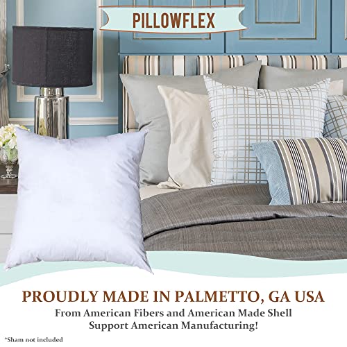 Pillowflex Synthetic Down Alternative Pillow Inserts For Shams - Down Alternative Throw Pillow Inserts - Large Throw Pillows - Handmade Throw Pillows - Pillow Inserts 20X20 Set Of 2 #TOP3