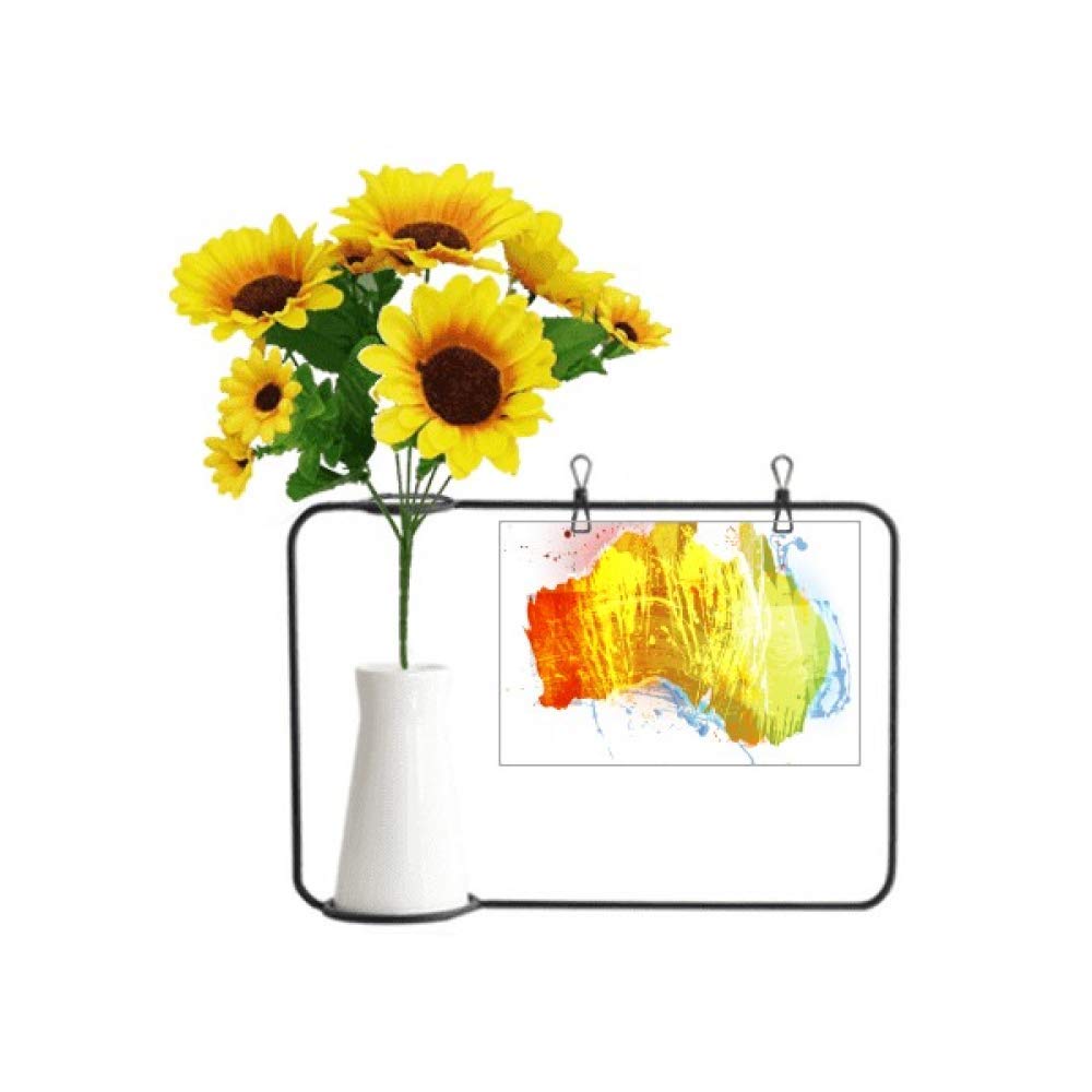 Carte de bénédiction Australie avec tournesol artificiel pour message personnalisé