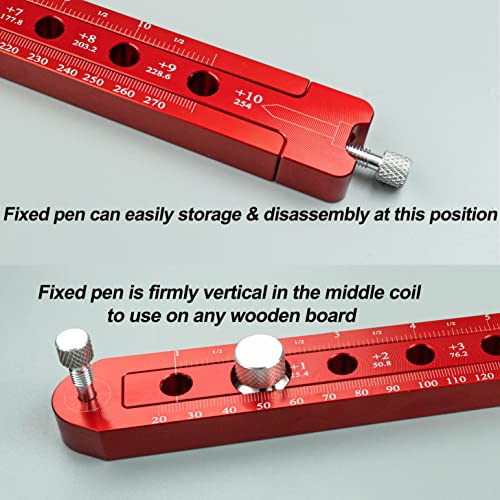 image for SlogPith Woodworking Compass Scriber, Portable Aluminum Alloy Woodwork