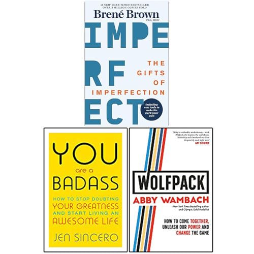 The Gifts of Imperfection, You Are a Badass and WOLFPACK 3 Books Collection Set