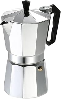 Aluminum Espresso Percolator Coffee Moka Pot with 6 Cups Stovetop Heating Pitcher Silver
