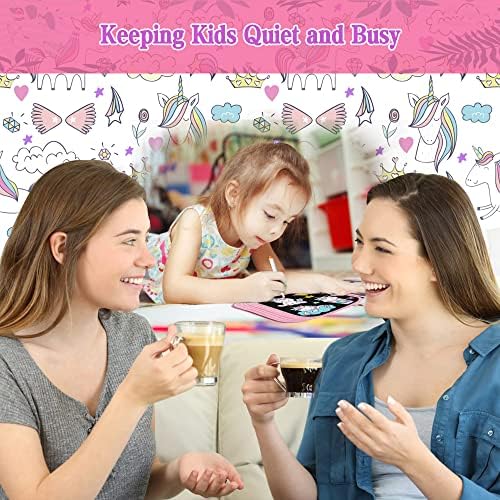 Erasable Doodle Book for Kids,14 Page Portable Reusable Toddler Art Travel Essential Kids Coloring Set Magic Drawing Books with Drawing Shape Molds,Kids Travel Activity Book for Toddlers Activities, Travel, Learning 7 51mBfv81UGL. AC