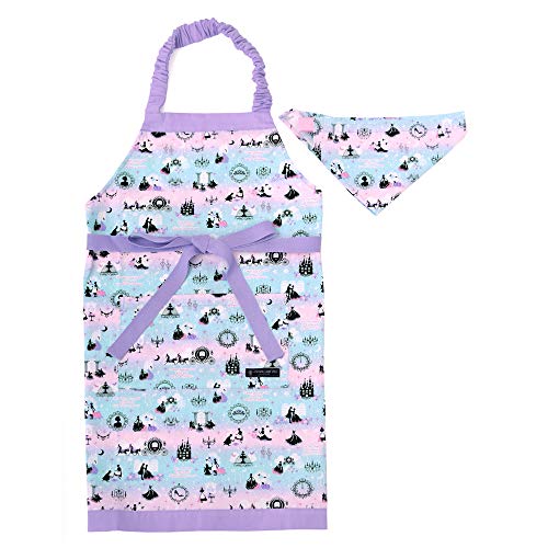 子供用 キッズエプロン 女の子 三角巾 セット 小学生 着脱簡単 130-160 午前0時のシンデレラストーリー カラフルキャンディスタイル N1245330