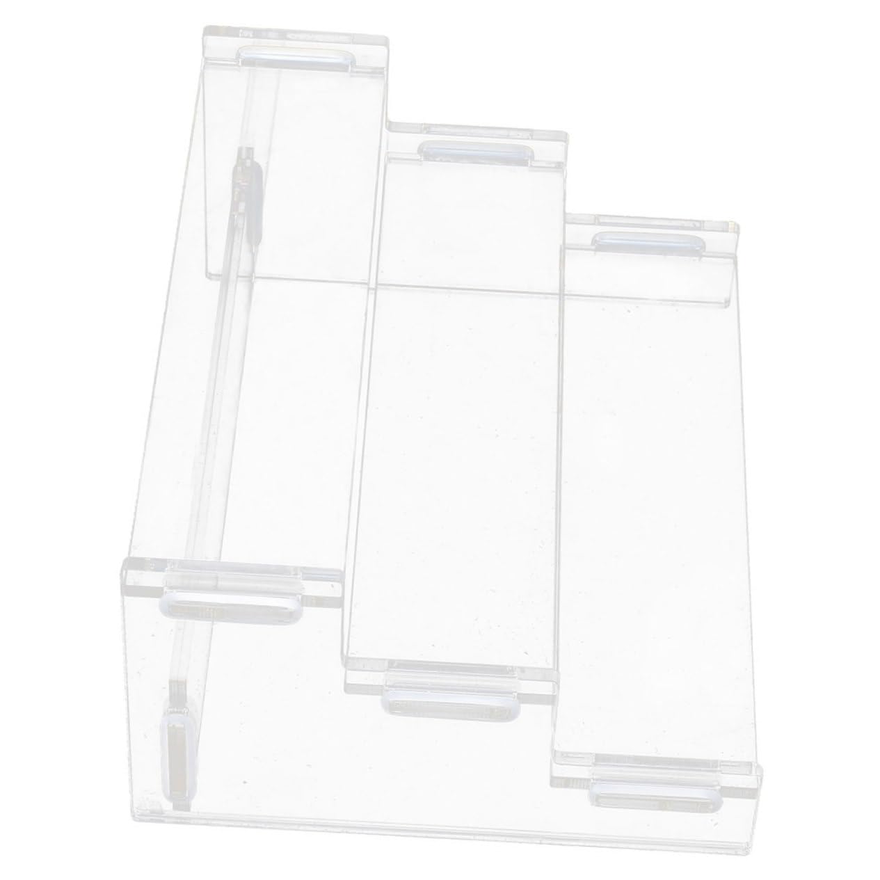 LALADEFIEE Acrylic Tiered Display Rack Organizer for Doll Cosmetics Items Storage Stand for Home Easy to Clean Acrylic Design
