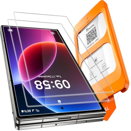 Image of TOCOL for Samsung Galaxy Z Fold 8 Screen Protector | Easy Installation Bubble-Free, 9H+ Tempered Glass, 8FT Military Grade Shatterproof, Anti-Scratch, Case Friendly HD 2 Pack