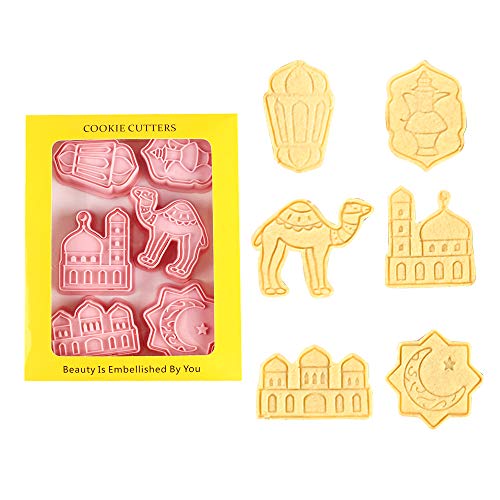 Islamic Ramadan Cookie Cutters and Matching Stampers, Eid Mubarak Party Fondant Stampers Cake Supplies Decorations
