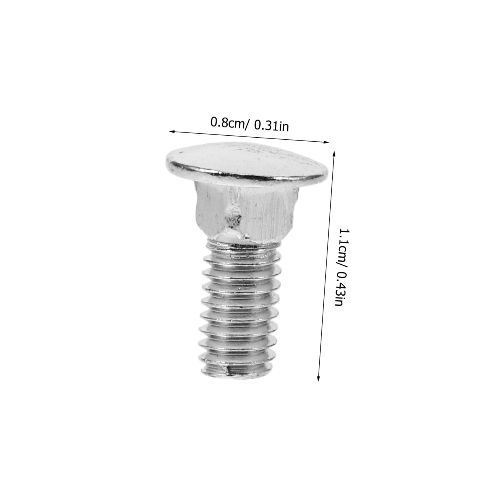 KICHOUSE 100pcs Carriage Bolts Zinc Plated Fully Threaded Carbon Steel Black Carriage Bolts for Shelving Hardware