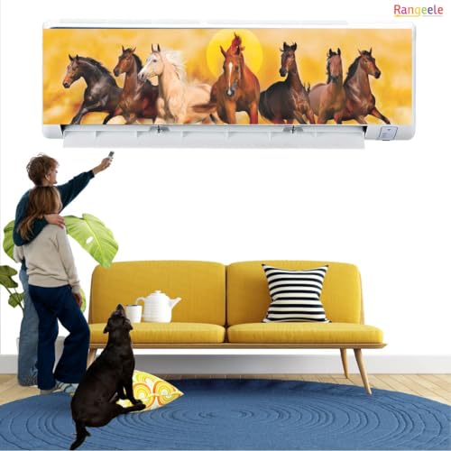 Image of 'seven horses vastu'' AC Sticker (96 cm x30 cmx 24 cm)