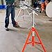 RIDGID 56662 Model VJ-99 V Head High Pipe Stand, 12-inch Pipe Stand, Red