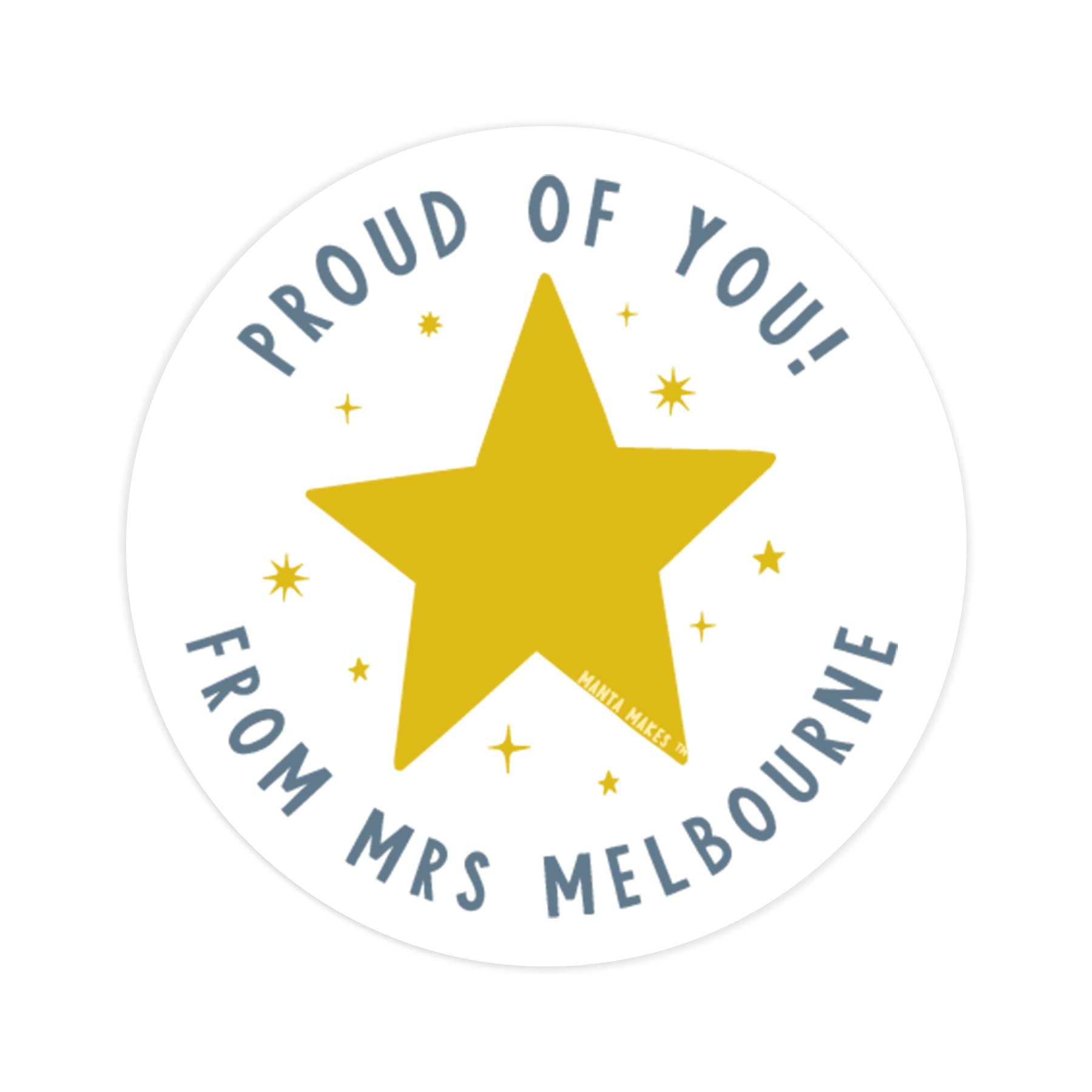 Personalised sticker superstar well done proud of you great work stickers | star stickers | star sticker | teacher sticker | custom stickers | merit sticker | sticker sheet (Star - Proud of you)