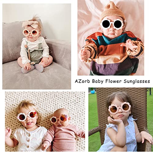 Azorb Baby Flower Sunglasses With Strap Polarized Uv 400 Protection For Infant Toddler Boy Girl Age 0-24 Months #TOP1