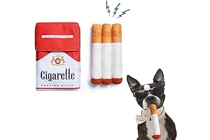 Cigarette Squeaky Dog Toy, Interactive Plush Dog Toy with a Box