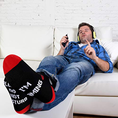 Do Not Disturb Socks Cotton Funny Gaming Socks For Men Teen Boys Games Lover Gifts, 6 Pairs, Multicoloured, One Size #TOP3