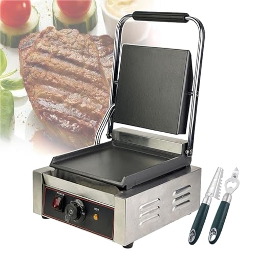 Sandwich Makers & Bread Presses for Commercial, Non-Stick Electric Griddle W/Movable Bracket, Fixable Pressing Plate From