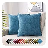 HPUK Pack of 2, Decorative Pillow Cover, Solid Color Pillowcase for Couch, Sofa, Bedroom, Car,...