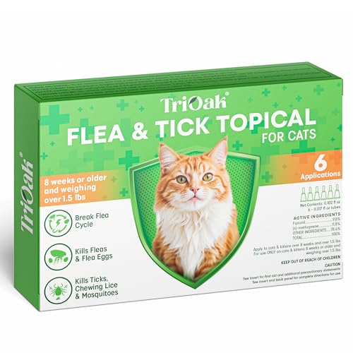 Flea and Tick Prevention for Cats: Flea & Tick Topical for Cats O...
