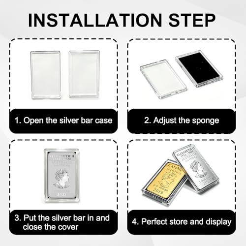 Estuche acrílico para 20 barras de plata de 1 oz con caja miniatura 4