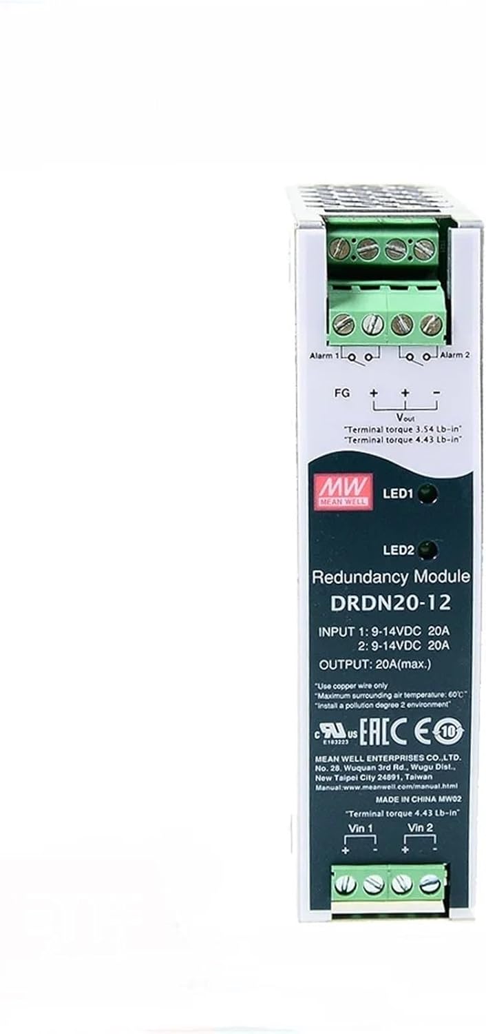 1PCS DRDN20-12 DRDN20-24 DRDN20-48 20A DIN Rail Type Redundancy Module Output Current 20A(DRDN20-12)