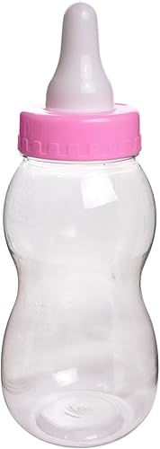 Miniatura 8 de Evershine Banco de biberones de plástico, banco de ducha de bebé rellenable azul de 13 pulgadas, centro de mesa de botella de plástico Jumbo Baby