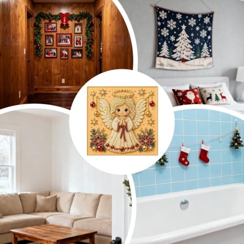 Pintura de perlas DIY Navideño de la Sagrada Familia Yulokdwi decoración de pared con gemas 4