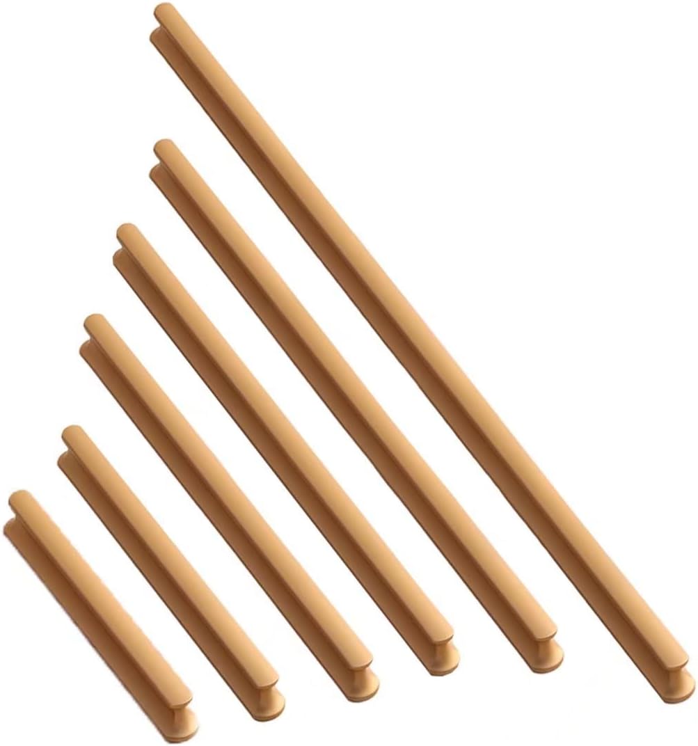 Vintage Ceramic Drawer Knobs,Cabinet Wardrobe Bow Pull Handles,6 Pack Alloy Handles Kitchen Cabinet Hardware Dresser Long Pull Cupboard Closet Door Knobs for Wardrobe ( Color : Matte Gold , S(Matte Go