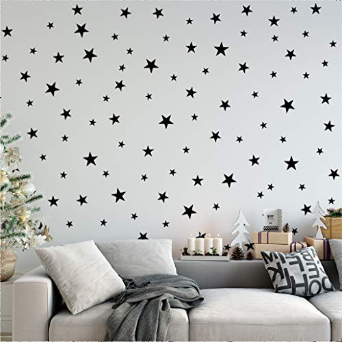 Vinilos decorativos estrellas negras set 166 piezas miniatura 4