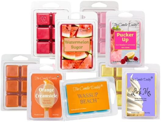 The Candle Daddy Summer Lovin' Paquete de 5 5 increíbles cera de verano derretida 30 cubos en total 10 onzas en total