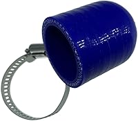 Vista 22 de Tapa de refrigerante de silicona reforzada universal azul de 1/2 "(13 mm) con abrazadera para calentador de derivación Puerto de agua de vacío Kit
