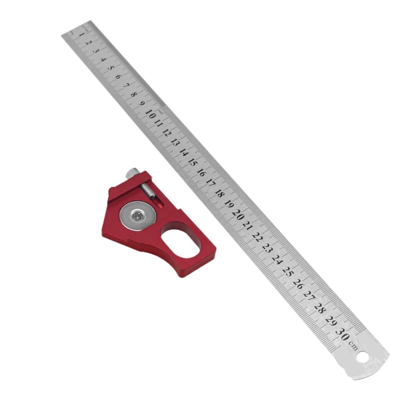 Ygleeuli One Color Ruler Stops Fences Adjustable Steel Ruler Positioning Block Combination Square Angle Marking Gauge Line Scriber Fixed Position Measuring Tool(Type-A)