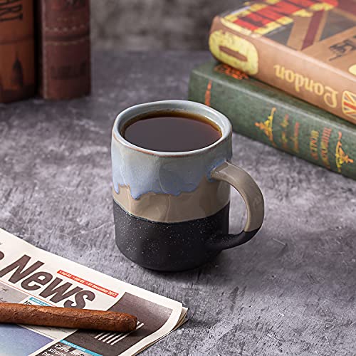 Cutiset 15 Ounce Ceramic Lava Mugs, Unique Glazed Microwave Safe And Oven Safe Coffee Mug Set Of 4, Multicolor #TOP3