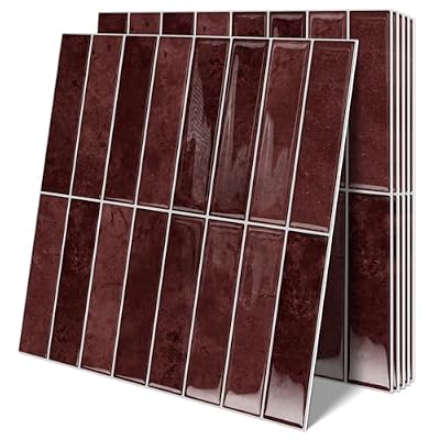 10 Sheets Upgraded Thicker Design Subway Tile Peel and Stick Backsplash