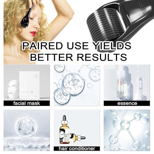 MLPKOI 1mm, Microneedling Roller, Bartroller, Beard Growth, Micro Needle Rollers for Skin and Hair Care for Men and Women, für Haut und Haarpflege, Gesicht und Körper, Männer Frauen