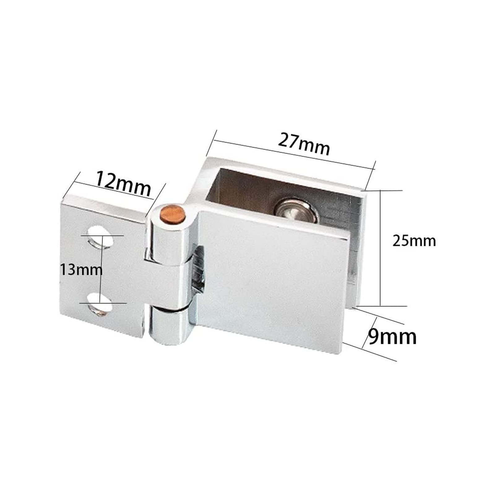 Set of 4 Furniture Hinge for Glass Doors Clip Clamp Hinges - Image 4