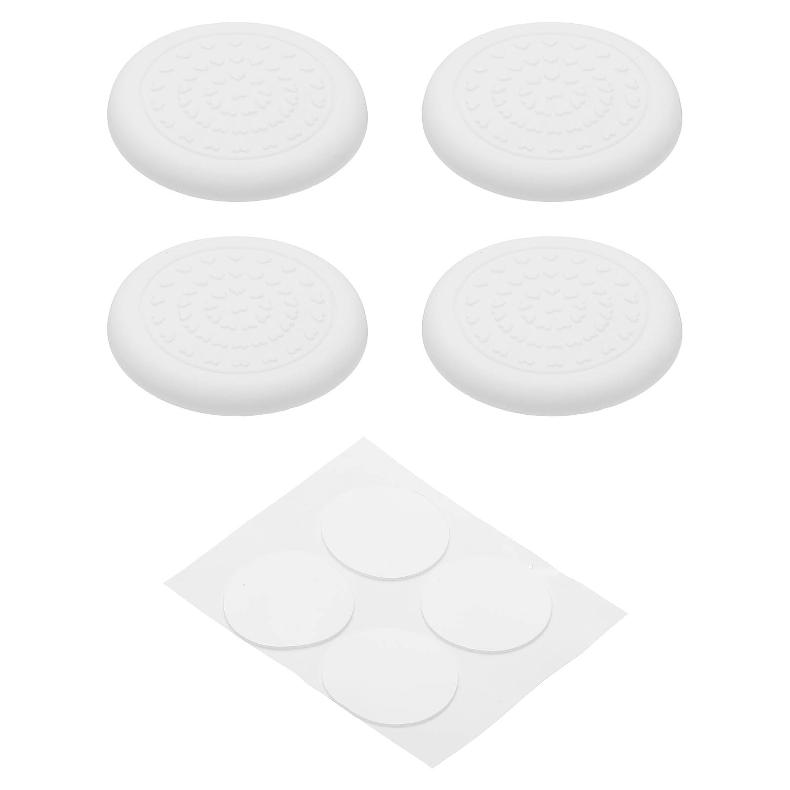 PATIKIL 2 Inch Non Slip Furniture Pads, 4 Pcs Round Rubber Furniture Caster Cups, Anti-Slide Floor Protector for Chair Hardwood Floor Bed Cabinet Sofa Table, White