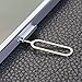 (10 Pack) iFlash Sim Card Tray Remover Eject Pin Key Tool for iPhone iPad Samsung Galaxy Smart Phone/Tablet and More (Silver)