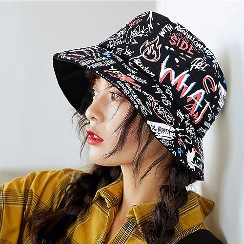 Image of Packable Reversible Printed Bucket Hat Unisex for Men Women Beach Fisherman Cap