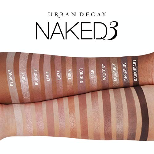 Urban Decay Naked3 Eyeshadow Palette, 12 Versatile Rosy Neutral Shades For Every Day - Ultra-Blendable, Rich Colors With Velvety Texture - Set Includes Mirror & Double-Ended Makeup Brush #TOP1