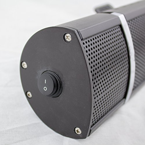 Hiland Hil-Tw15R Electric Wall Mount Infrared Indoor/Outdoor Heater, 1500 Watts, Remote Control, Variable Temperture, Black #TOP4