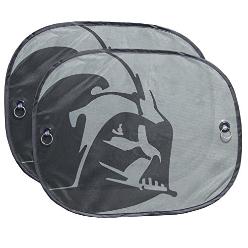 Plasticolor 003746R01 Star Wars Darth Vader 2-Piece Magic Car Truck SUV Spring Side Window Sunshade 14x17.5