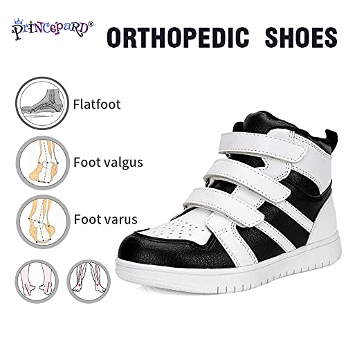 princepard Orthopedic Shoes for Kids Boys and Girls,Toddlers Corrective Sneakers for First Walker with High-Top Ankle Support2