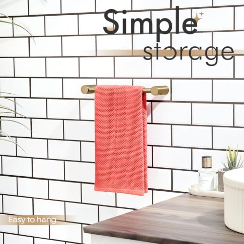 Image of KOKOSIRI Bathroom Towel Holder 12-Inch Hand Towel Bars Wall Mounted Bathroom Hardware Accessories Champagne Bronze Stainless Steel, B4007CPG-L12