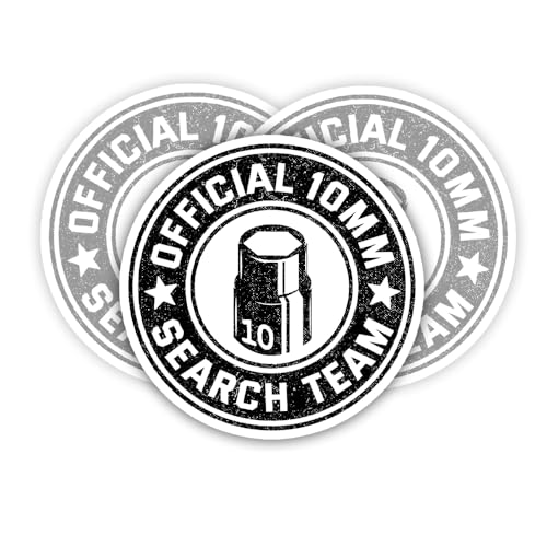 Image of SODAVA (3Pcs) Official 10MM Search Team Funny Mechanic Stickers Mechanical Stickers Funny Fixologist Technician Handyman Sticker Gift Decoration for Hard Hat Laptop Stickers