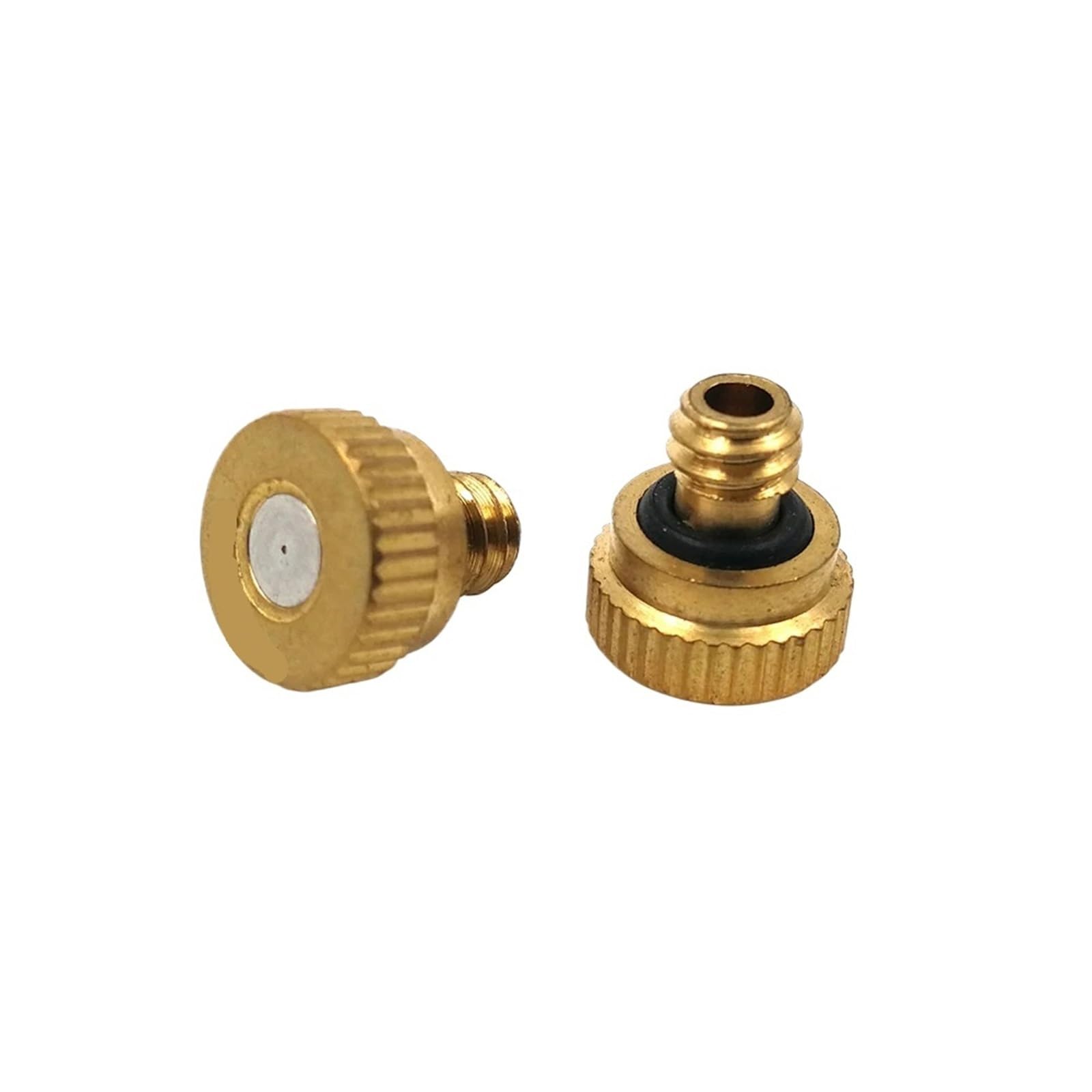 Brass Mister Nozzles Brass Misting Nozzle 0.1-0.8mm Orifice Threaded Water Mist Parts Fog(0.2mm bore Diameter)