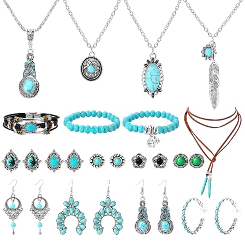 Image of NEWITIN 49 Pieces Gold Jewelry Set for Women Fashion Costume Jewelry Gold Plated Necklace Bracelet Ring Earrings Set for Women