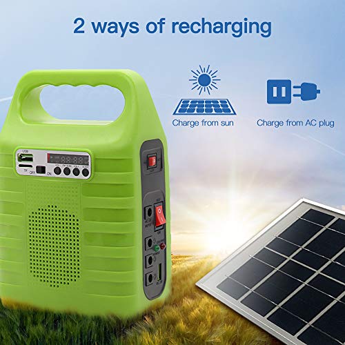 Pabho Solar Generator portable power station with Solar Panel Included Solar Power Bank Generator Solar Powered Generators KitFor Home Emergency Backup Power Outdoor Camping With Flashlights FM Radio
